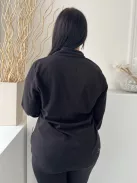 Dare2B (L) Fekete Nyakánál Cipzáros, Mellnél Feliratos Polár Alapanyagú Felső