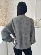 H&M (S) Szürke Kötött Flitteres Pulóver