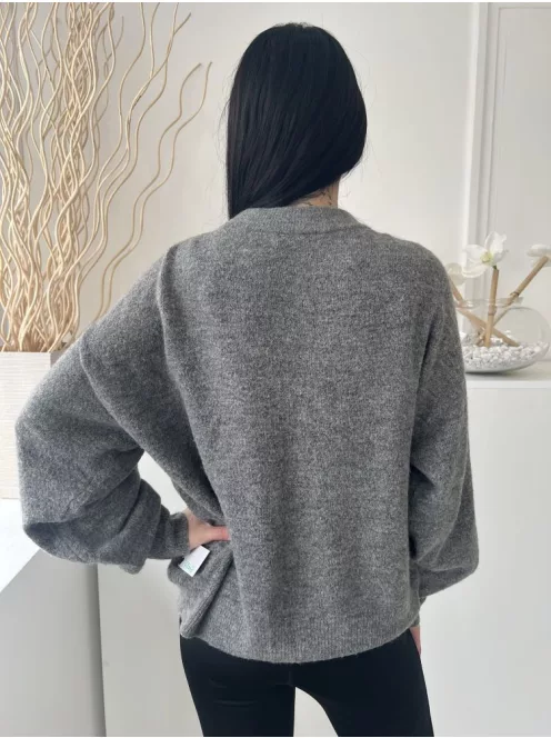 H&M (S) Szürke Kötött Flitteres Pulóver