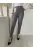 ÚJ Fashion (S) Szürke-Lila Apró Tyúkláb Mintás, Gumisderekú Zsebes, Szűkített Szárú, Jersey Anyagú Nadrág