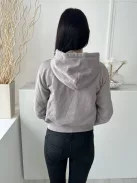 ÚJ Pull&Bear (S) Szürke Elől Fehér Csillag Mintás, Kapucnis Kenguruzsebes, 82% Pamut Alapanyagú Felső