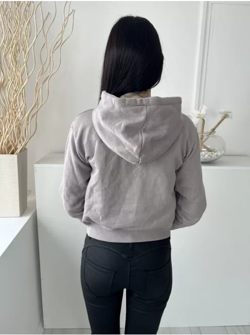 ÚJ Pull&Bear (S) Szürke Elől Fehér Csillag Mintás, Kapucnis Kenguruzsebes, 82% Pamut Alapanyagú Felső