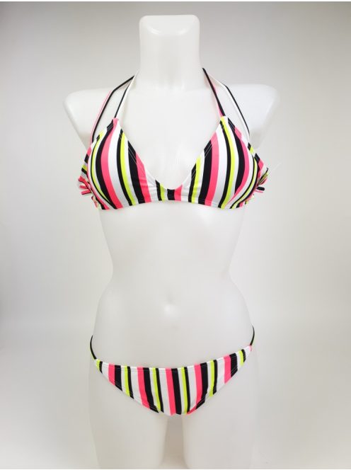 FELSŐ Új Jennyfer (S és L méretben) Színes Csíkos Szivacsos megkötős bikini